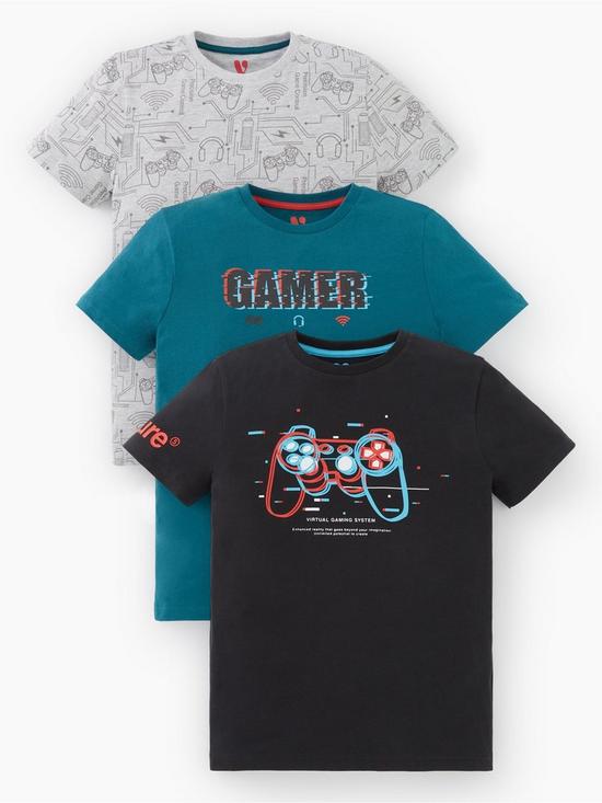 front image of v-by-very-boys-3-pack-gamernbspshort-sleeve-t-shirts-multi