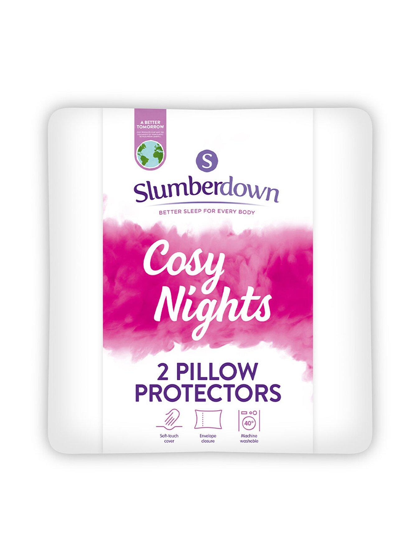 Image 1 of 5 of Slumberdown Cosy Nights 2 Pack Pillow Protector - White