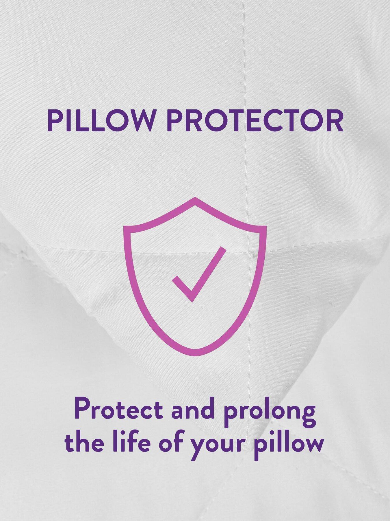 Image 3 of 5 of Slumberdown Teflon 2 Pack Pillow Protector - White