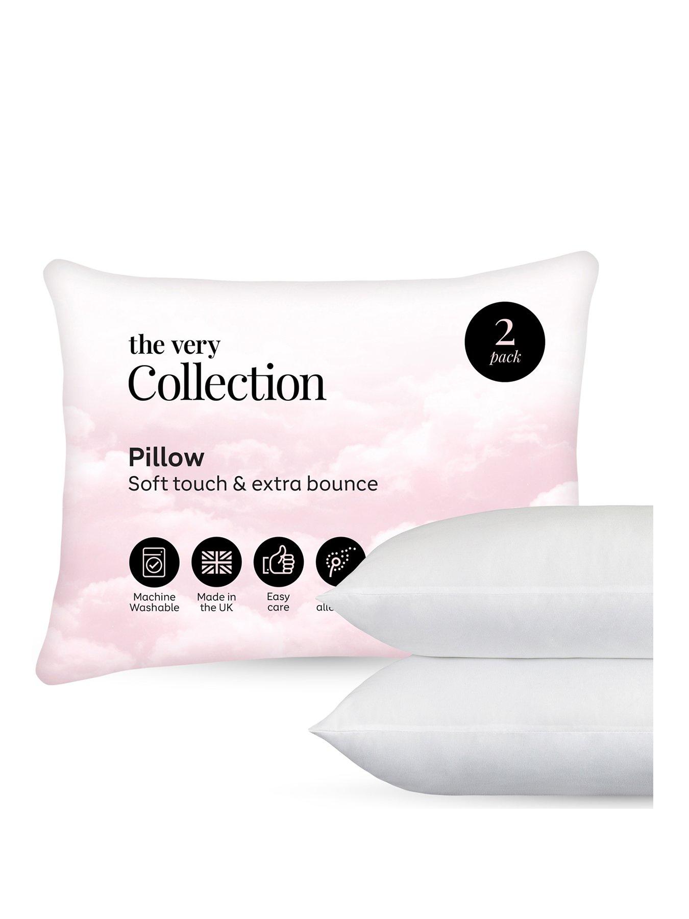 The Very Collection Soft Touch  &  Extra Bounce 2 Pack Pillows - White