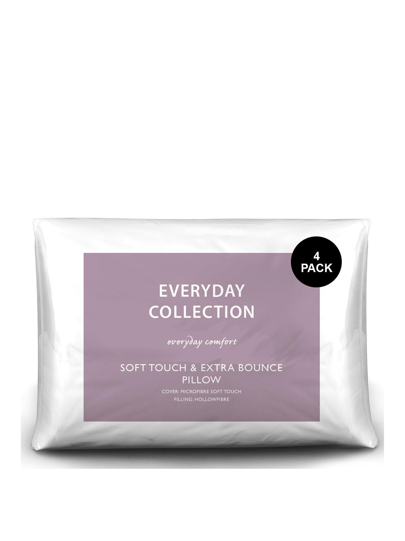 Image 1 of 3 of The Very Collection Soft Touch &amp; Extra Bounce 4 Pack Pillows - White