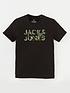  image of jack-jones-junior-boys-tech-logo-t-shirt-black