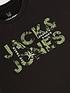  image of jack-jones-junior-boys-tech-logo-t-shirt-black