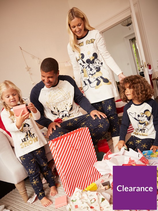 front image of mickey-mouse-mens-matchingnbspfamily-christmas-pyjamas-off-white