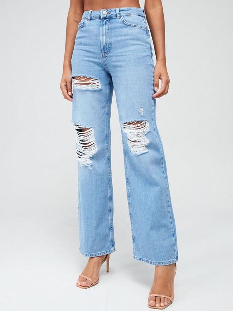 v-by-very-tallnbsphigh-waist-wide-leg-jean-with-rips-mid-wash