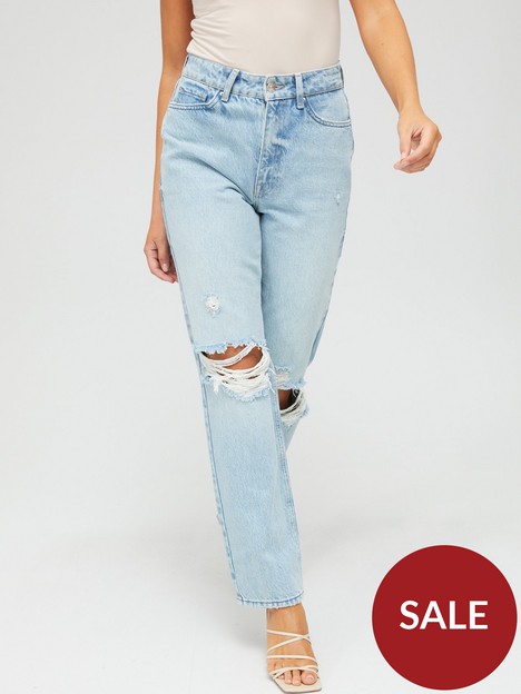 v-by-very-high-waist-loose-straight-jean-with-rips-light-wash-blue