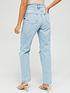  image of v-by-very-high-waist-loose-straight-jean-with-rips-light-wash-blue