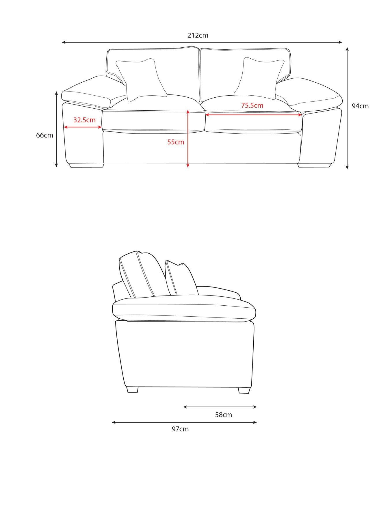 Image 5 of 5 of Very Home Dexter Fabric 3 Seater Sofa&nbsp;- Made to Order in the UK