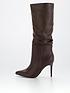  image of v-by-very-wide-fit-point-slouch-knee-boot-burgundy