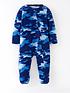  image of mini-v-by-very-baby-boys-camo-print-zip-through-fleece-all-in-one
