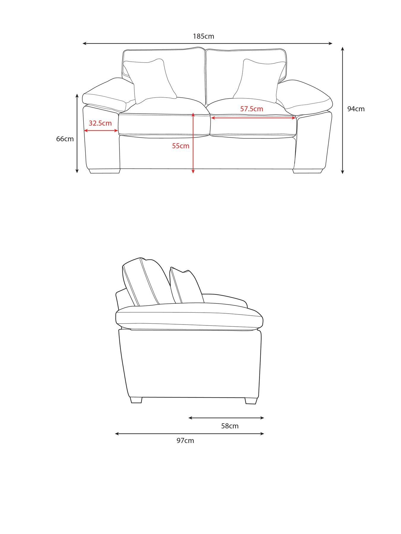 Image 5 of 5 of Very Home Dexter Fabric&nbsp;2 Seater Deluxe Sofa Bed&nbsp;- Made to Order in the UK
