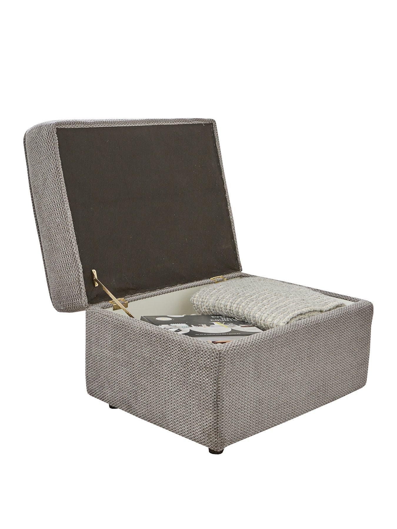  image of very-home-dexter-fabric-storage-footstool
