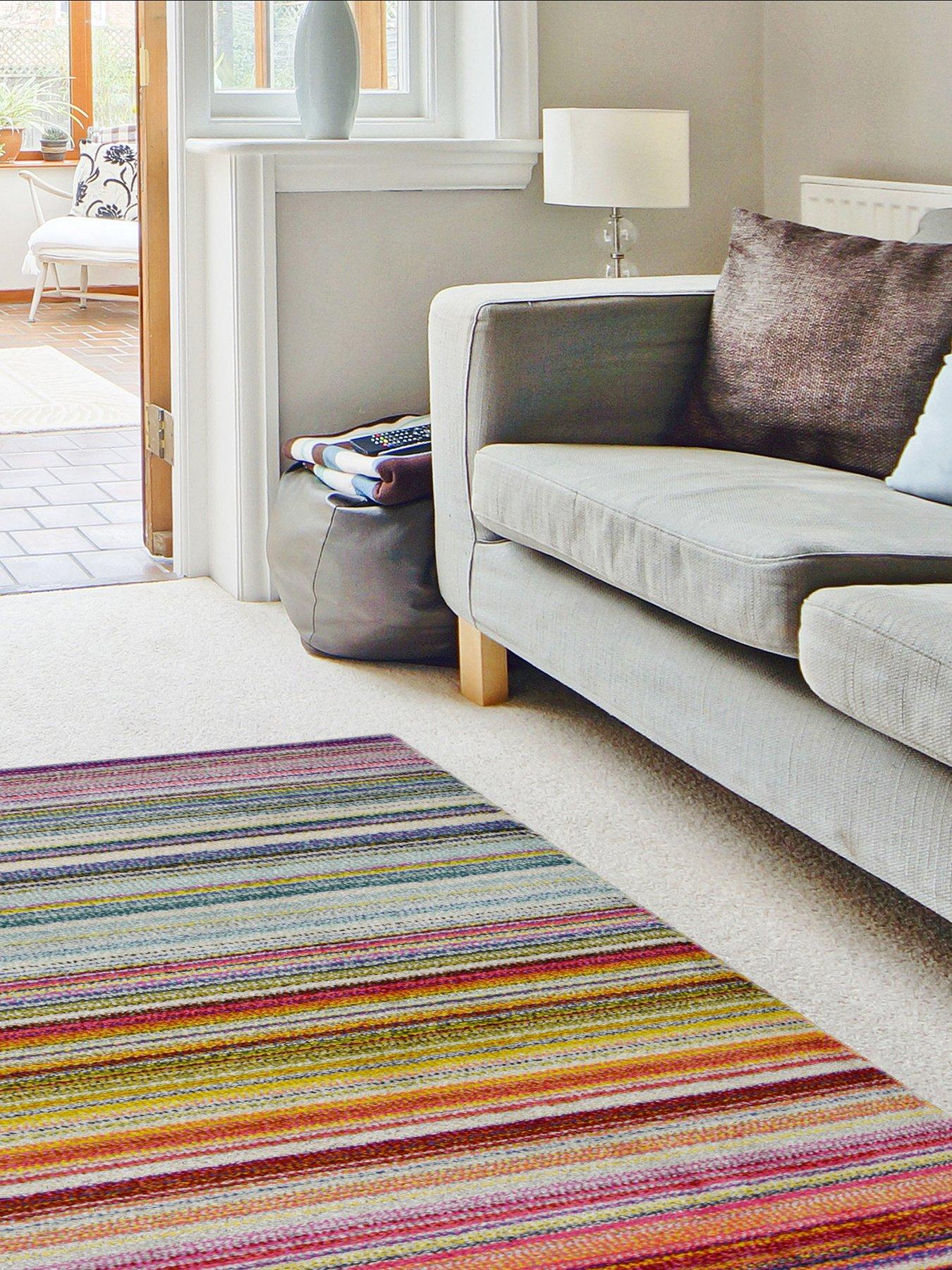 The Very Collection Villa Multicoloured Stripe Rug - Multi