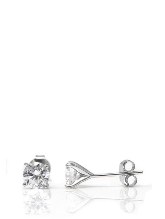 front image of say-it-with-diamonds-classic-claw-stud-earrings-sterling-silver-and-cubic-zirconia