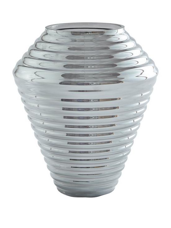 front image of very-home-mira-ribbed-glass-vase