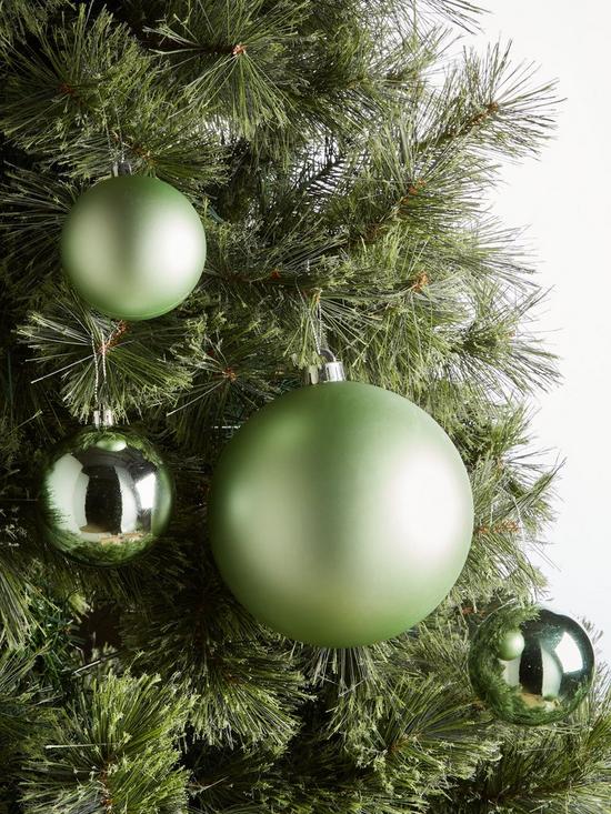 front image of festive-15-piece-christmas-tree-decorating-bundle-sage-green
