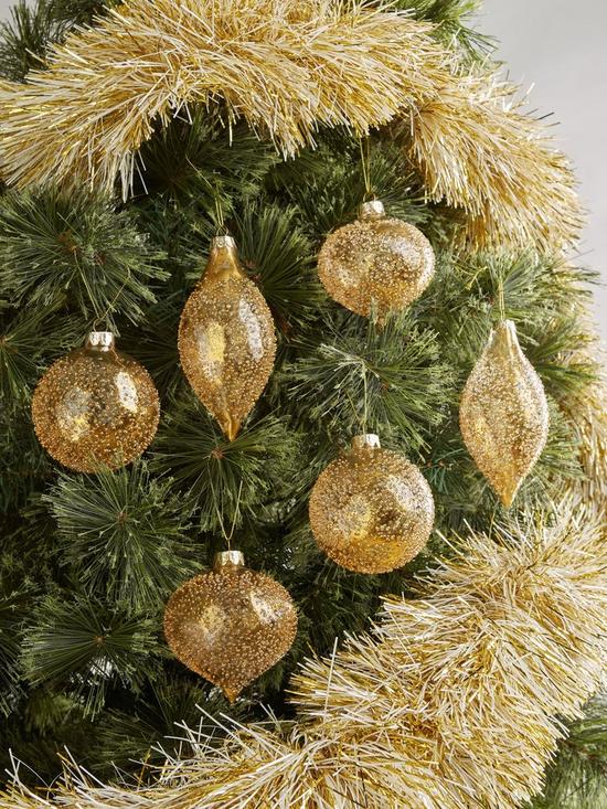 front image of festive-gold-glass-tree-decorations