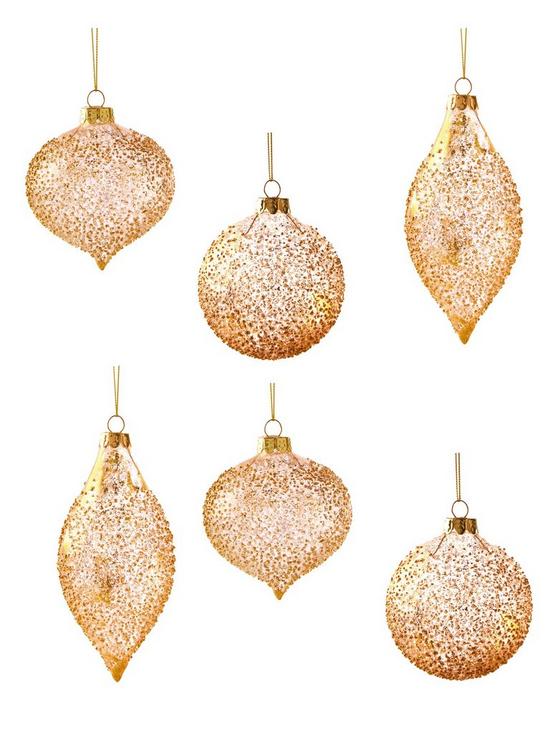 stillFront image of festive-gold-glass-tree-decorations
