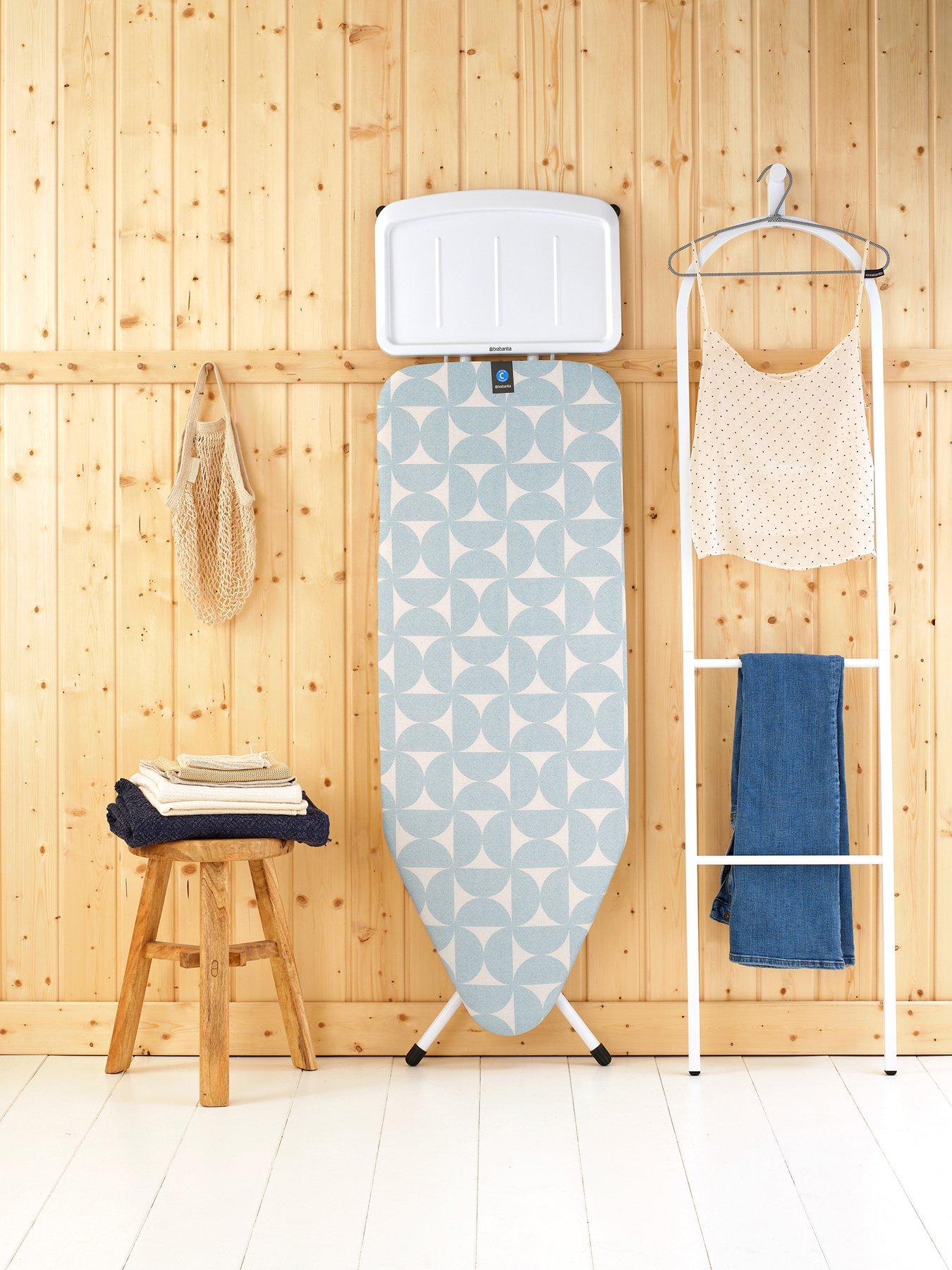 Brabantia Fresh Breeze Large Ironing Board (c), Steam Unit, White Frame