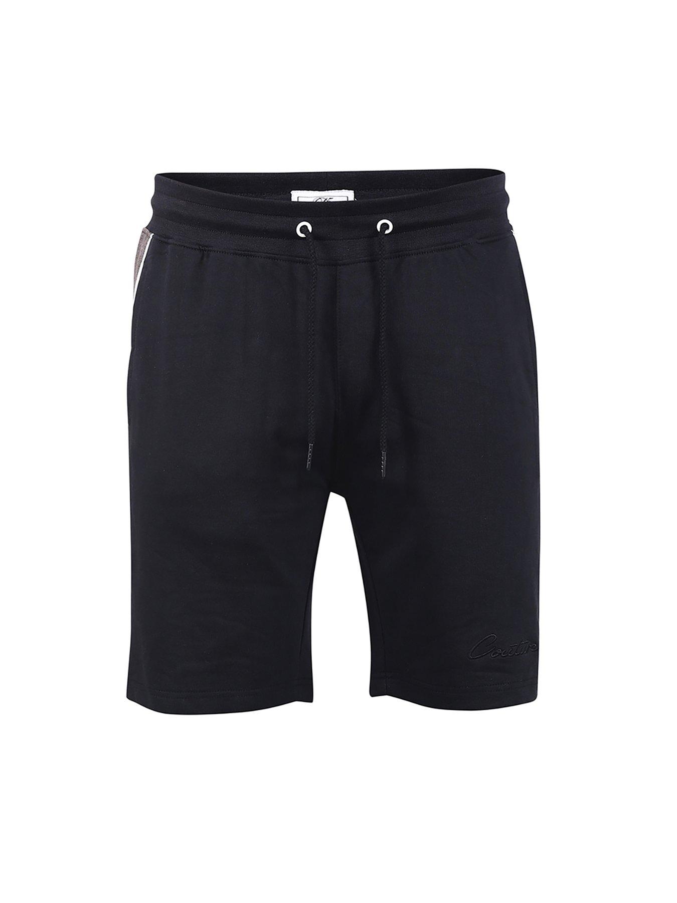  image of d555-andover-couture-short-with-elasticated-waistband-blackcharcoal