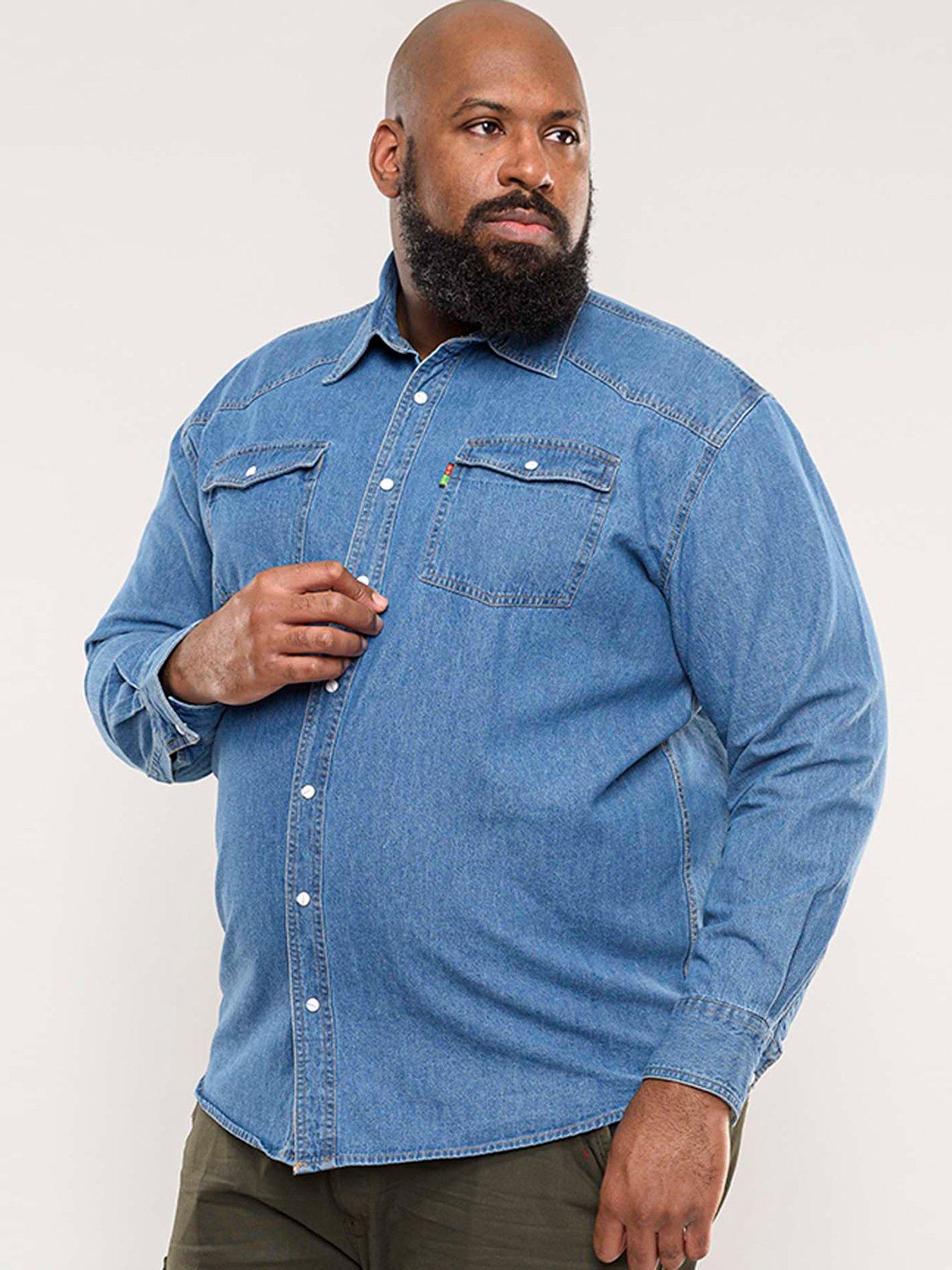 D555 Duke London Western Style Denim Shirt Littlewoods