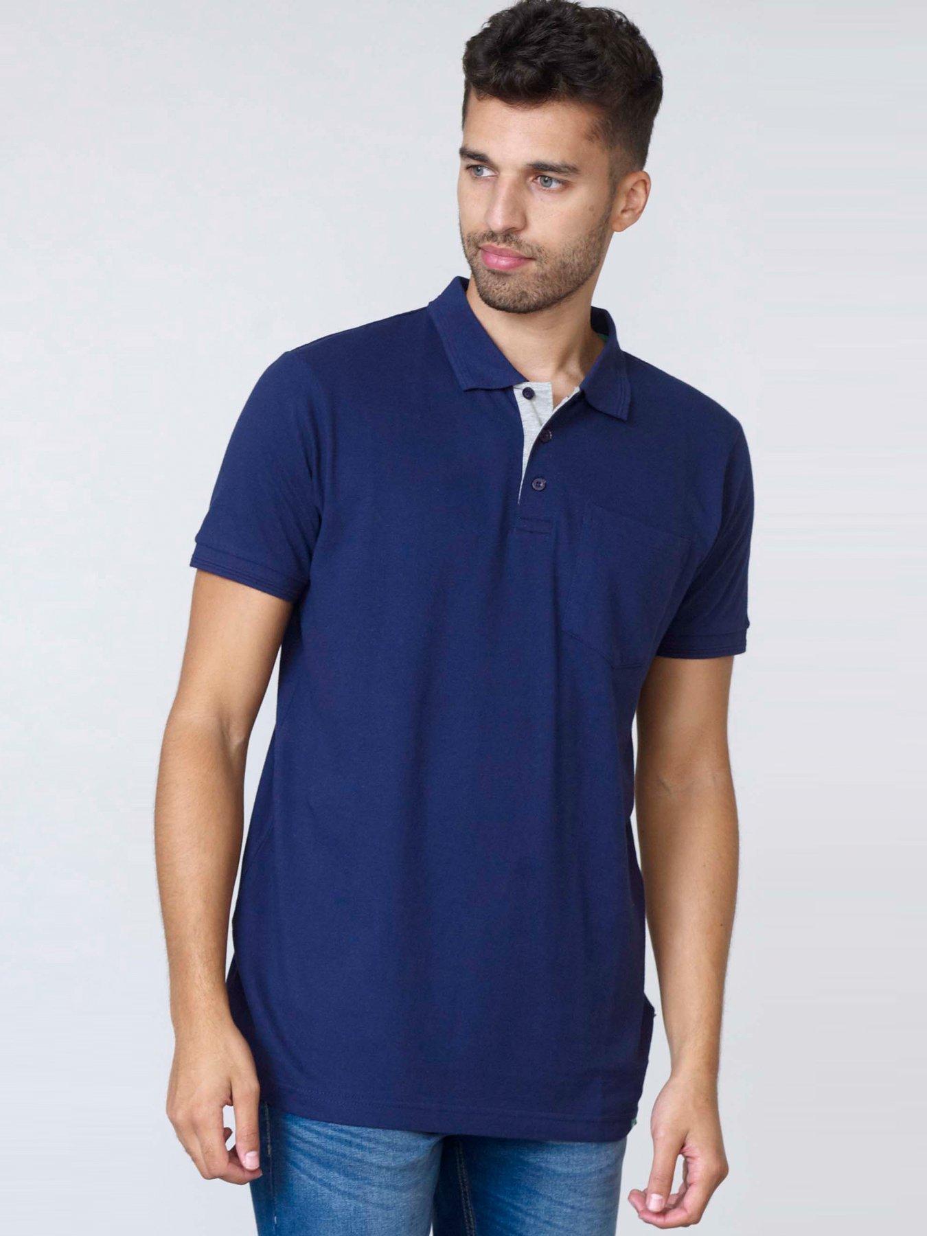 Image 1 of 4 of D555 Grant Pique Polo Shirt - Navy