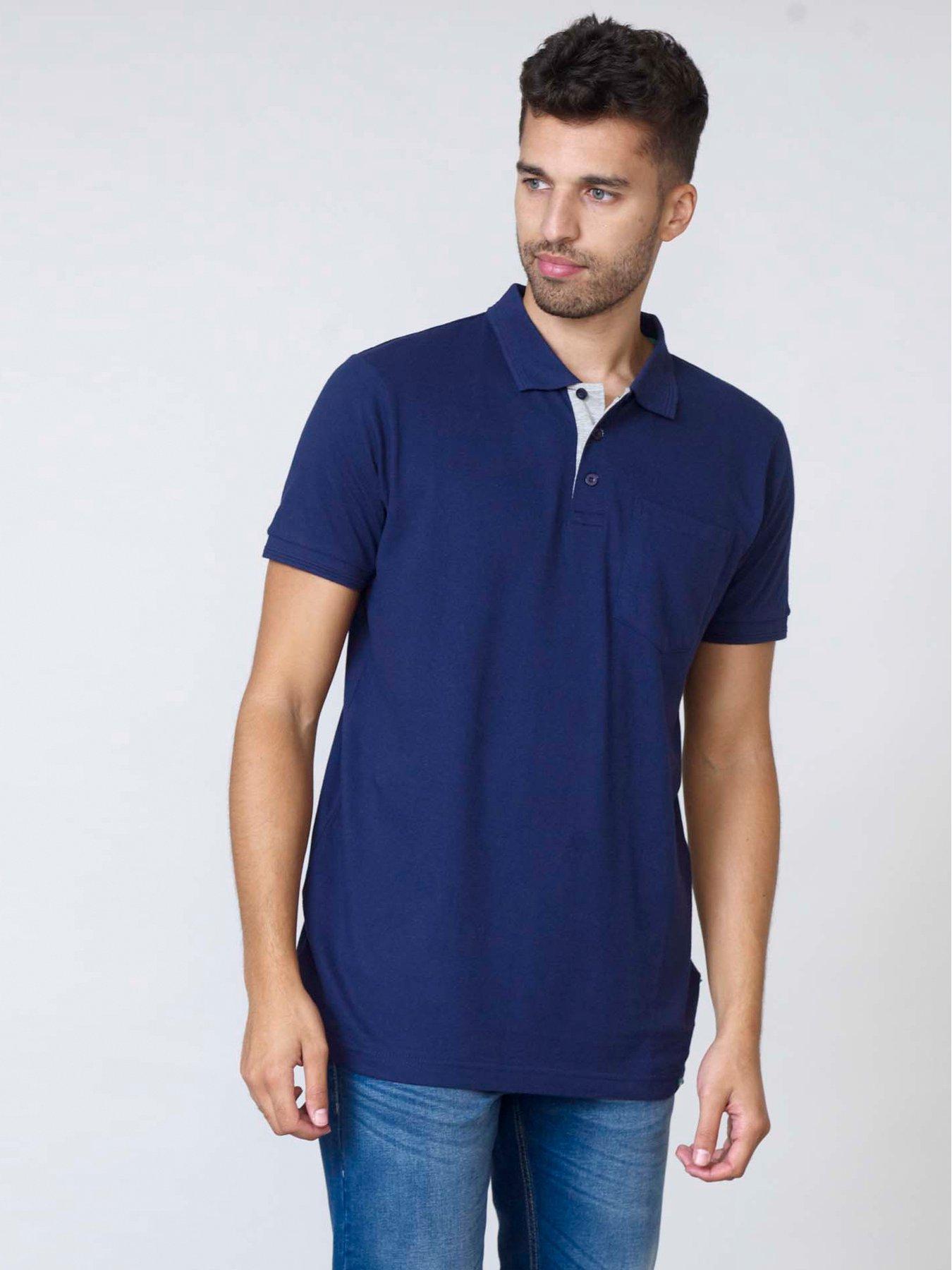Image 2 of 4 of D555 Grant Pique Polo Shirt - Navy