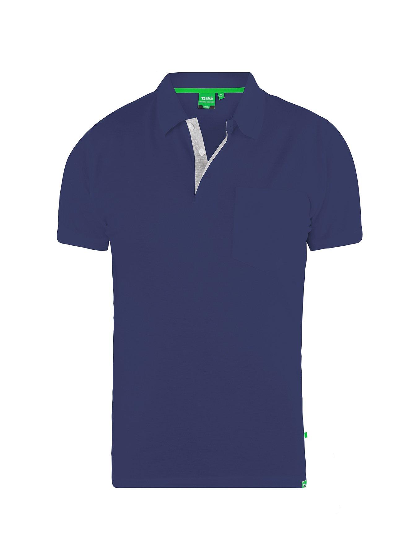 Image 3 of 4 of D555 Grant Pique Polo Shirt - Navy