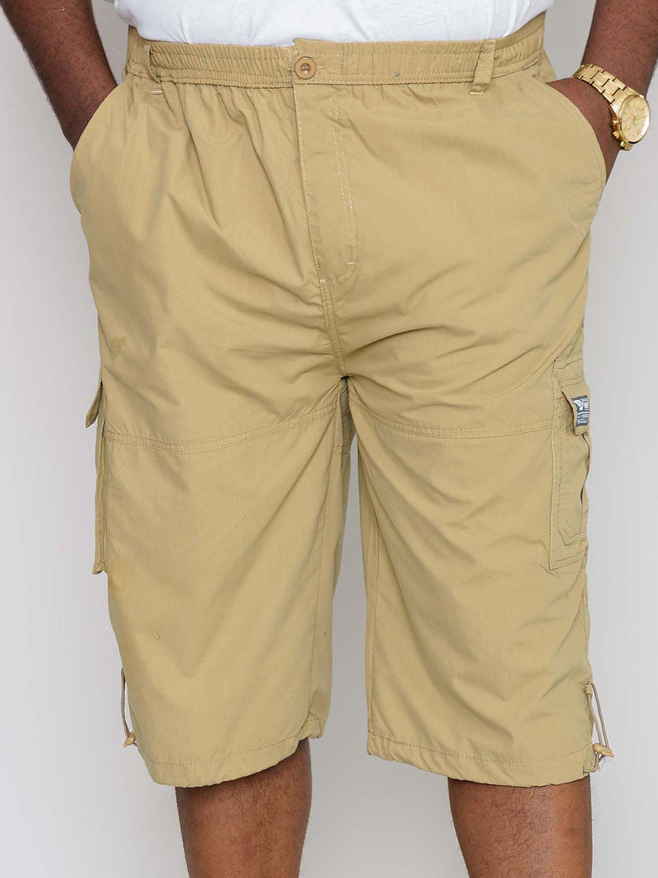 Image 1 of 3 of D555 Mason-mason Elasticated Waist Drawcord Cargo Capri Pant - Sand