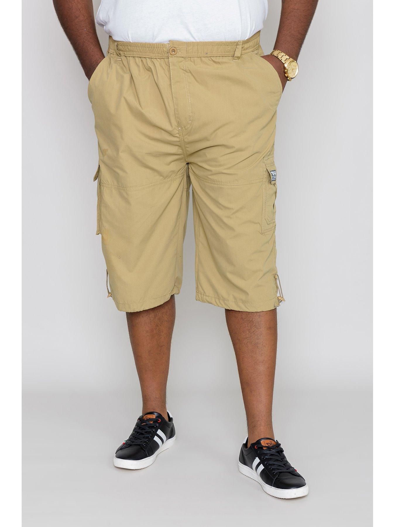Image 2 of 3 of D555 Mason-mason Elasticated Waist Drawcord Cargo Capri Pant - Sand