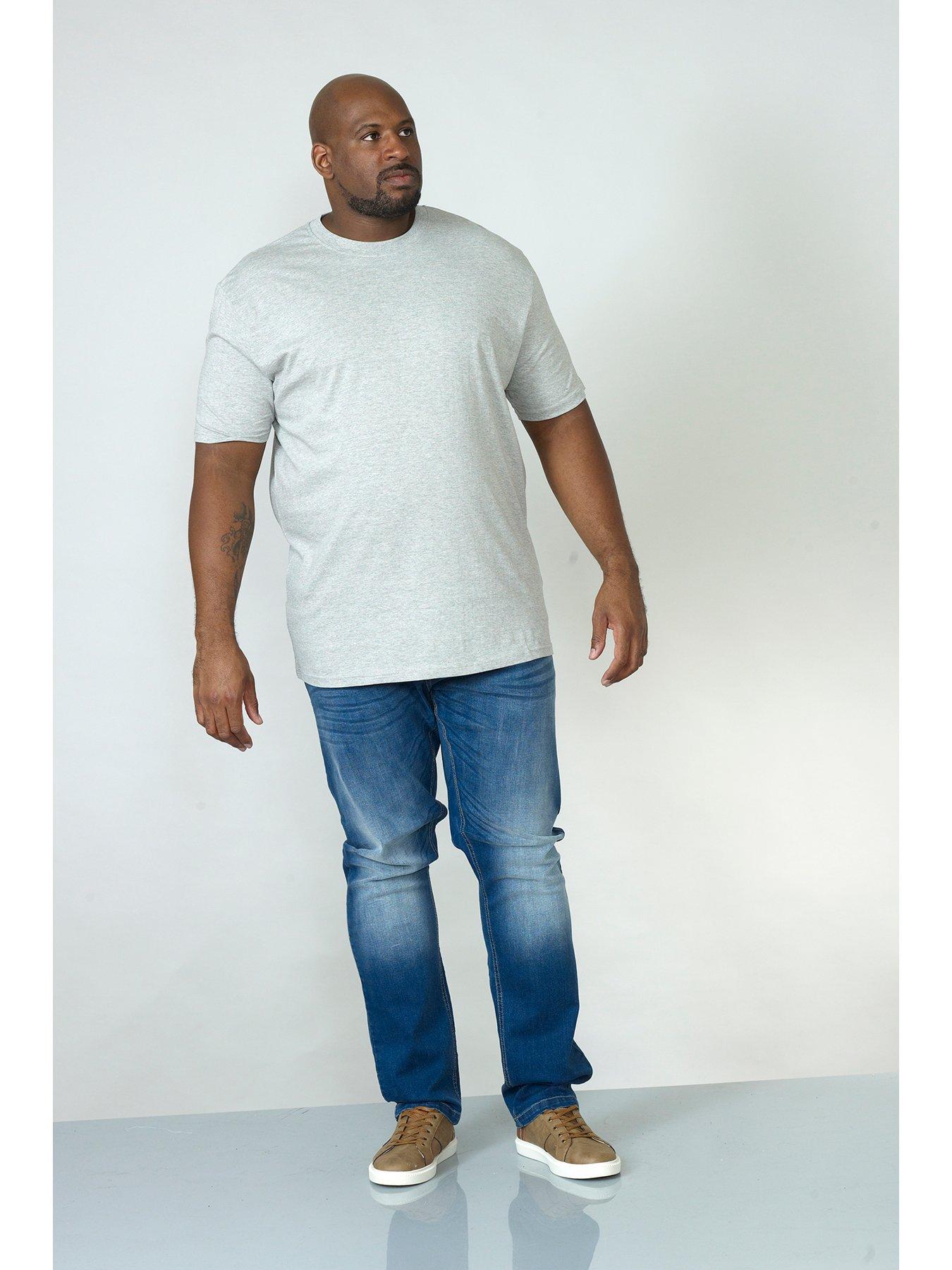  image of d555-flyers-premium-weight-t-shirt-grey-melange