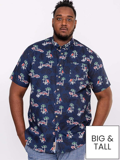 d555-avenger-classic-car-and-palm-tree-printed-short-sleeve-shirt