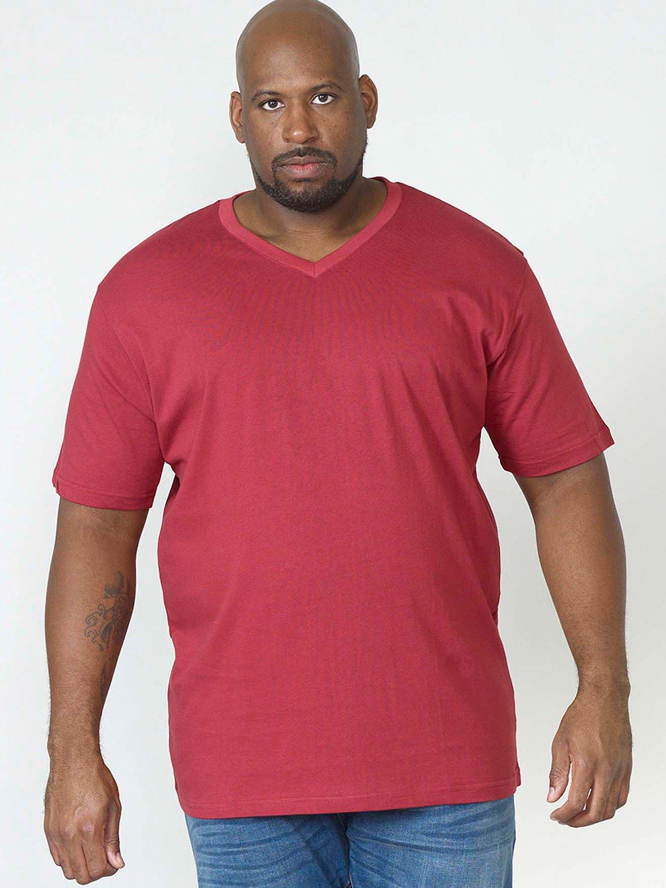 undefined Signature V Neck T-shirt - Red