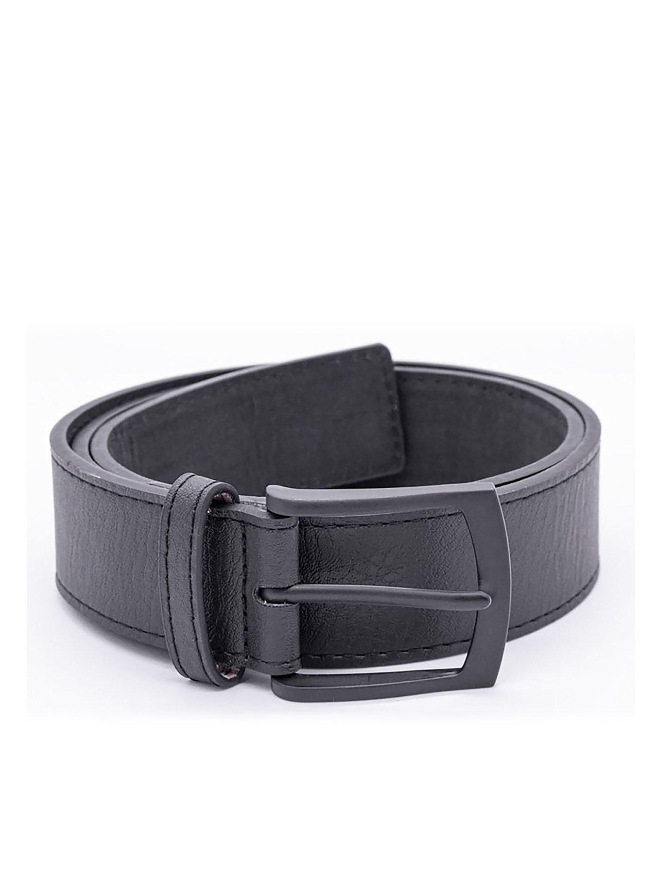 d555-ozzy-matt-black-buckled-belt
