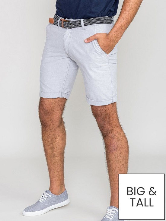 front image of d555-newgate-chino-shorts-with-belt