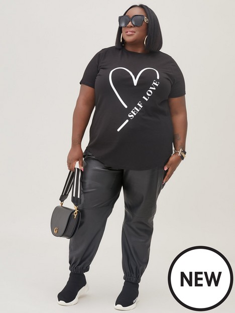 judi-love-slogan-print-t-shirt-black