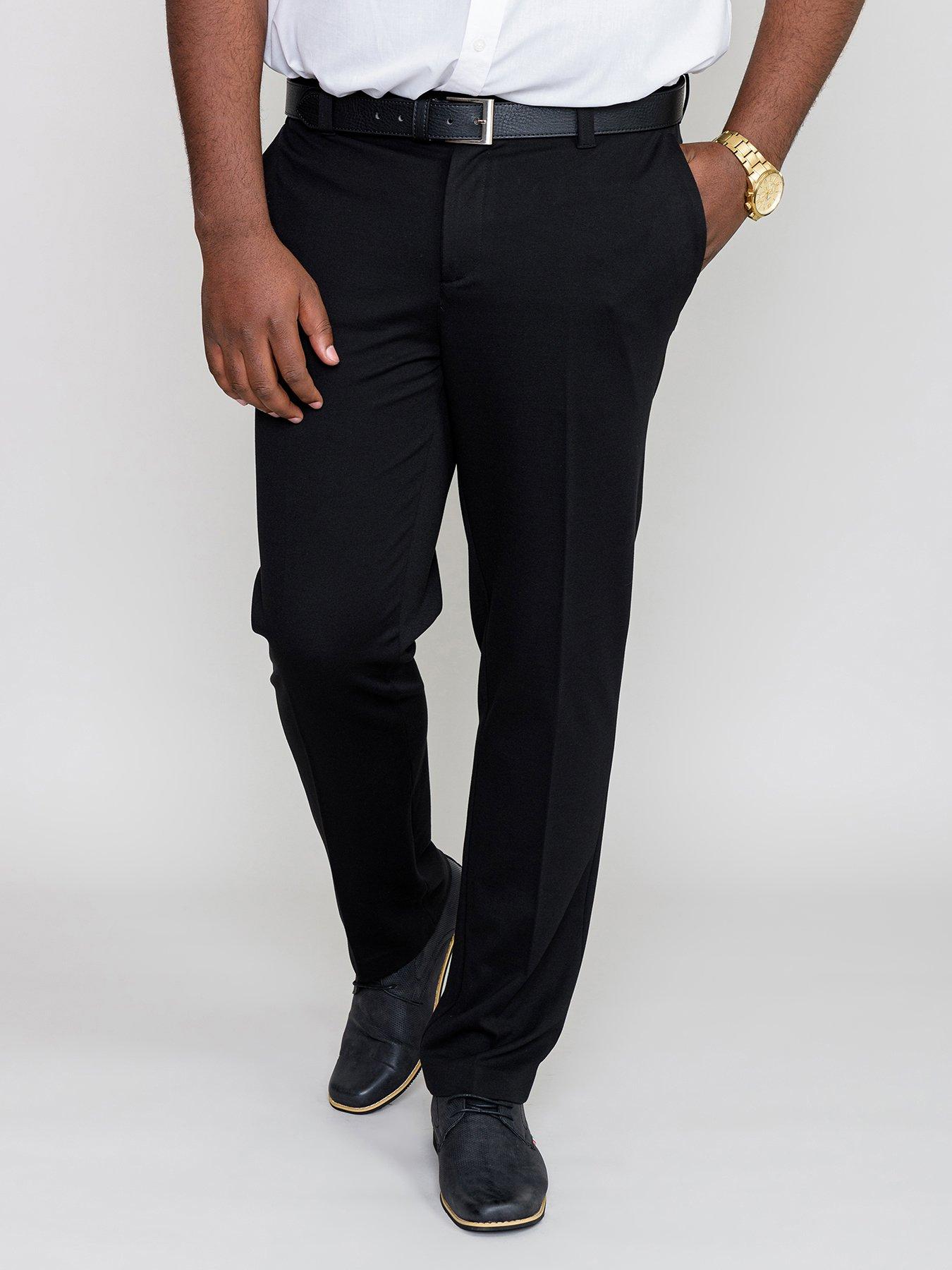 undefined Yarmouth Stretch Trouser With Flexible Waistband - Black