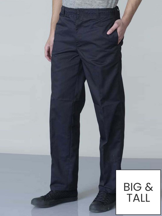 front image of d555-basilio-elasticated-waist-rugby-trouser-black