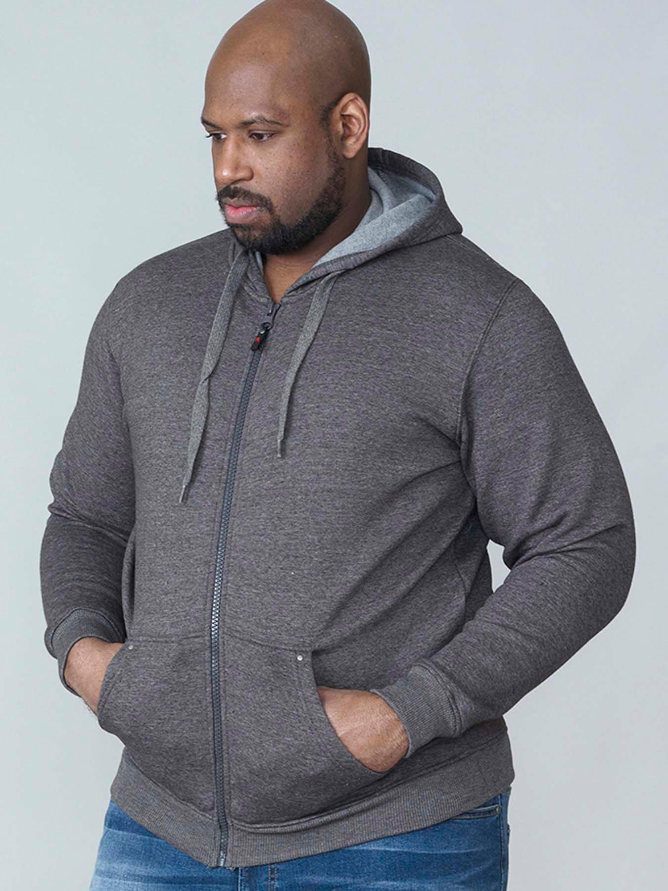  image of d555-cantor-rockford-zip-through-hoodie-grey-melange