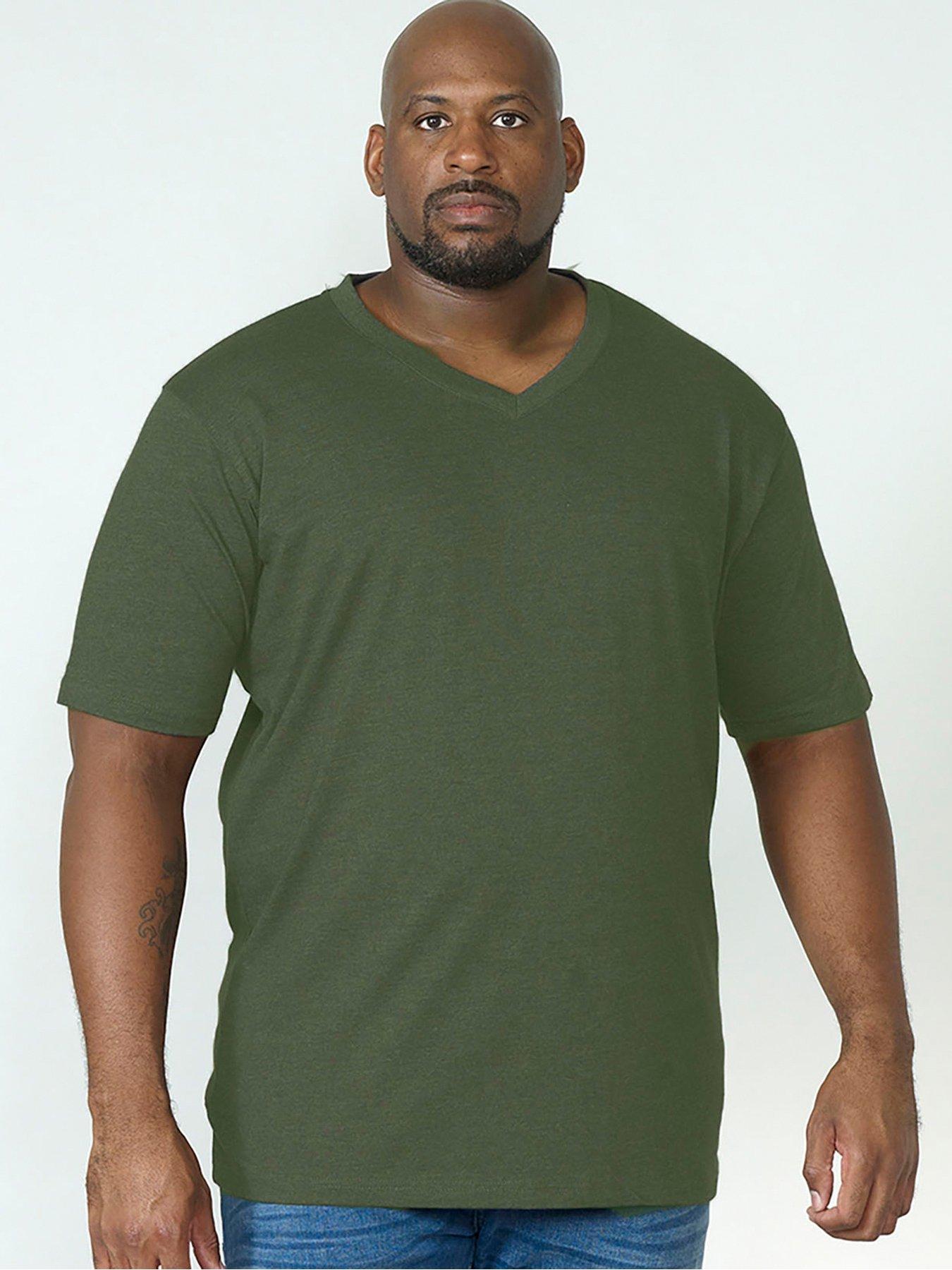 undefined Signature V Neck T-shirt - Khaki