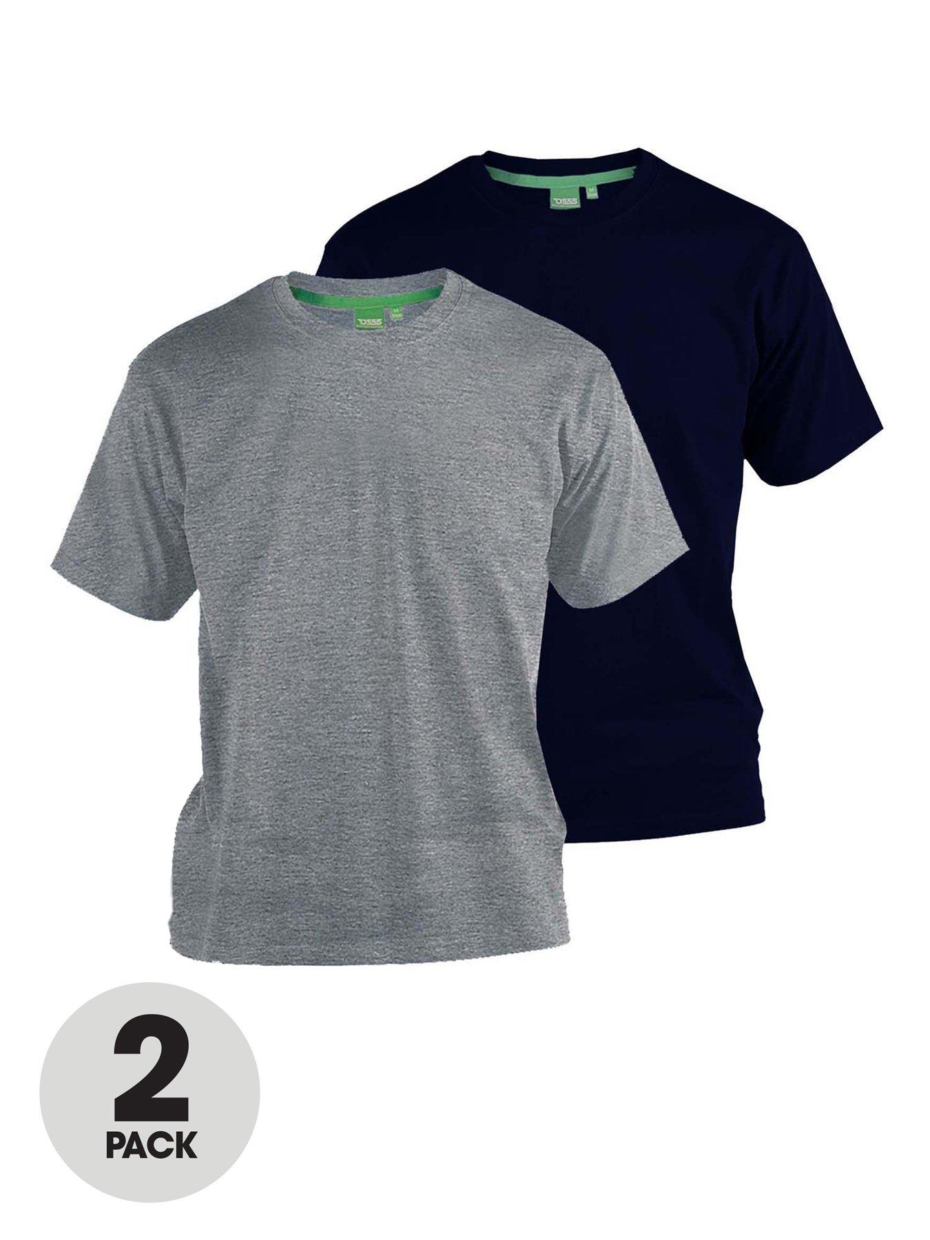 Image 1 of 1 of D555 Fenton Two Pack T-shirts - Navy/Grey