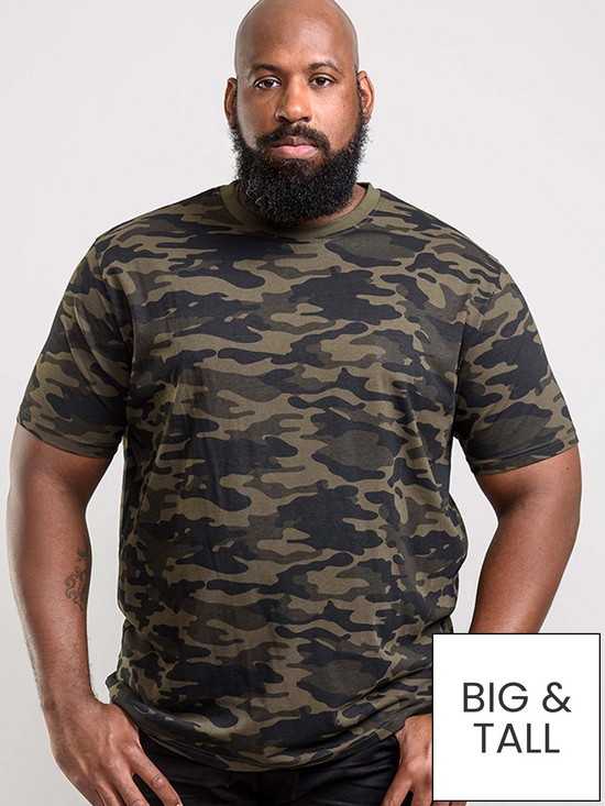 front image of d555-gaston-camouflage-printed-t-shirt-multi