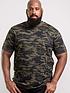  image of d555-gaston-camouflage-printed-t-shirt-multi