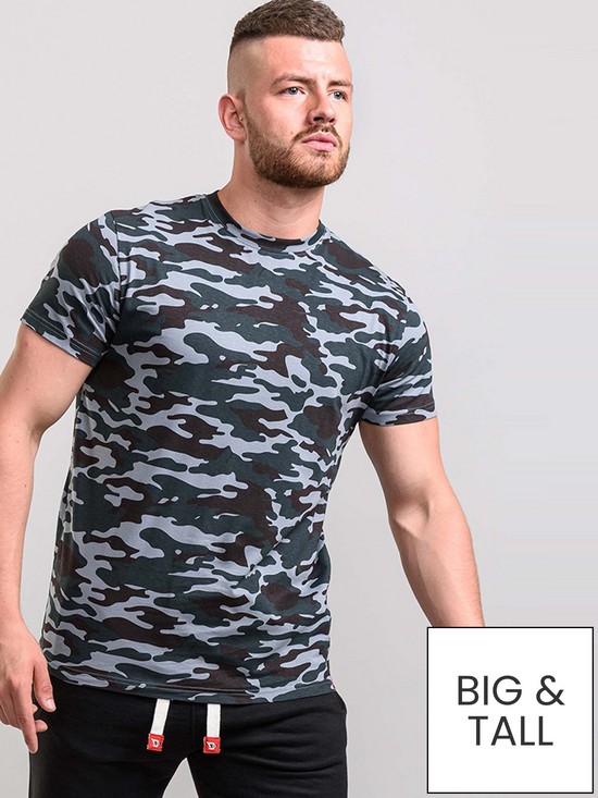 stillFront image of d555-gaston-camouflage-printed-t-shirt-multi