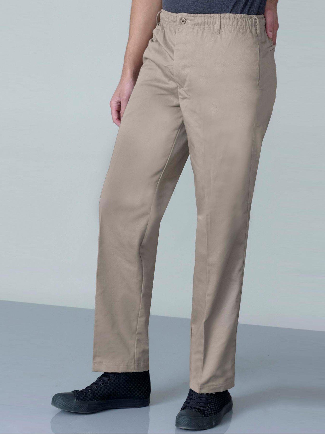 Image 1 of 3 of D555 Basilio Elasticated Waist Rugby Trouser - Stone