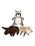  image of ministry-of-pets-woodland-tough-canvas-plush-toy-mixed-bag-3pcs