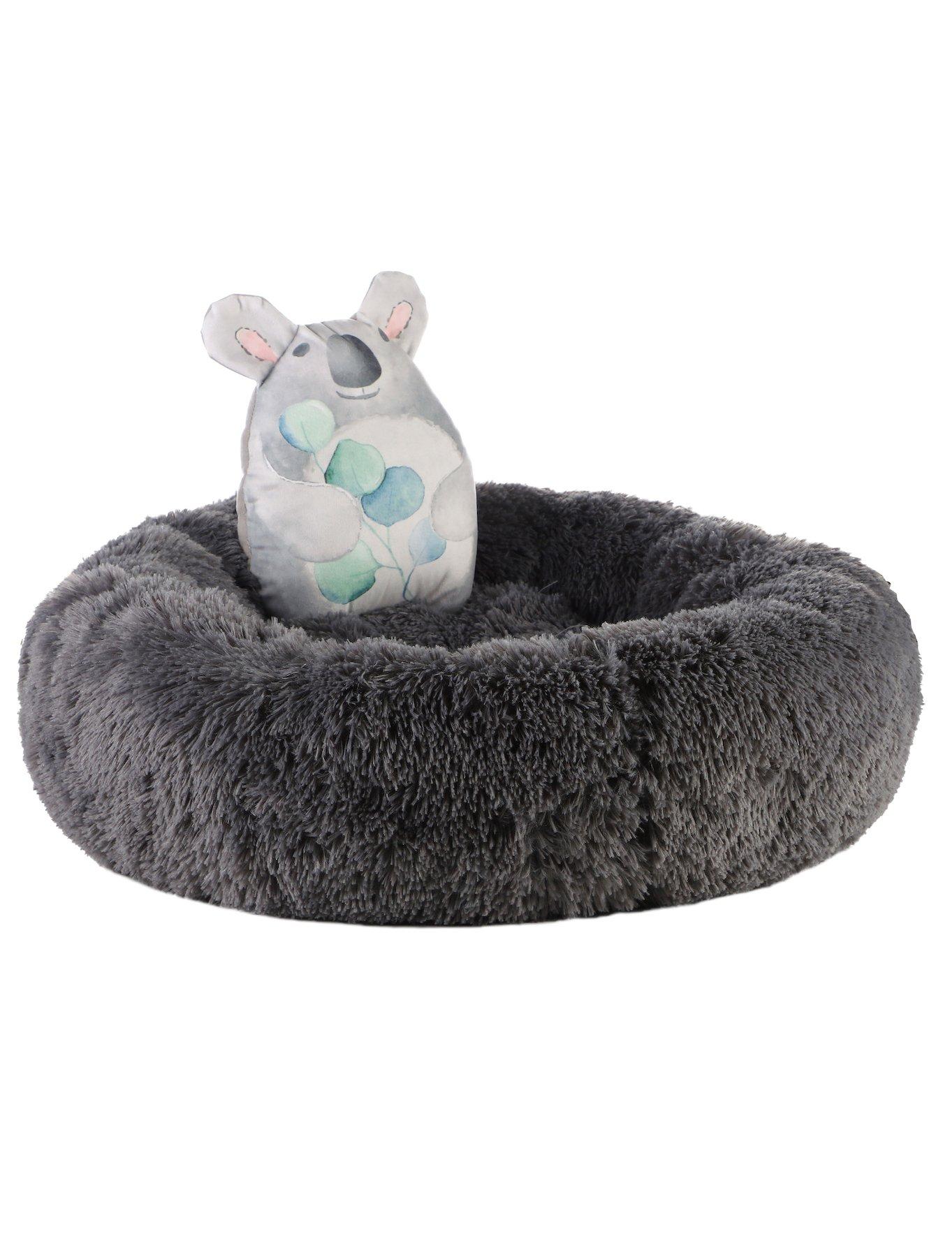  image of dream-paws-anxiety-reducing-plush-bed-with-plush-toy