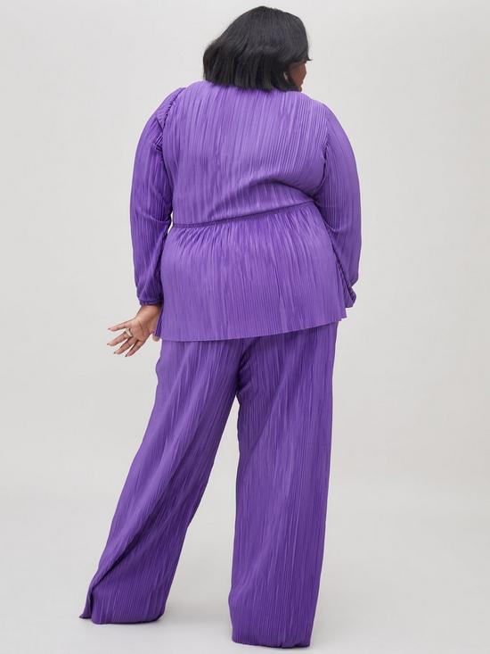 stillFront image of judi-love-wrap-plisse-co-ord-top-purple
