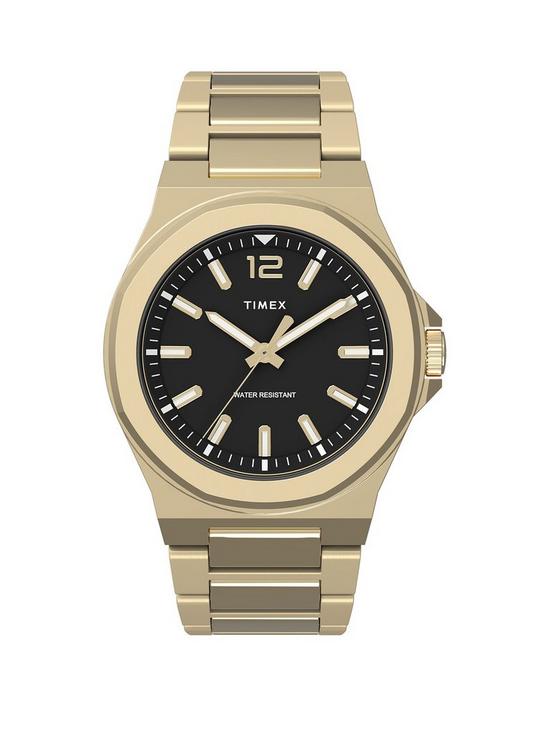 front image of timex-essex-avenue-stainless-steel-mens-watch