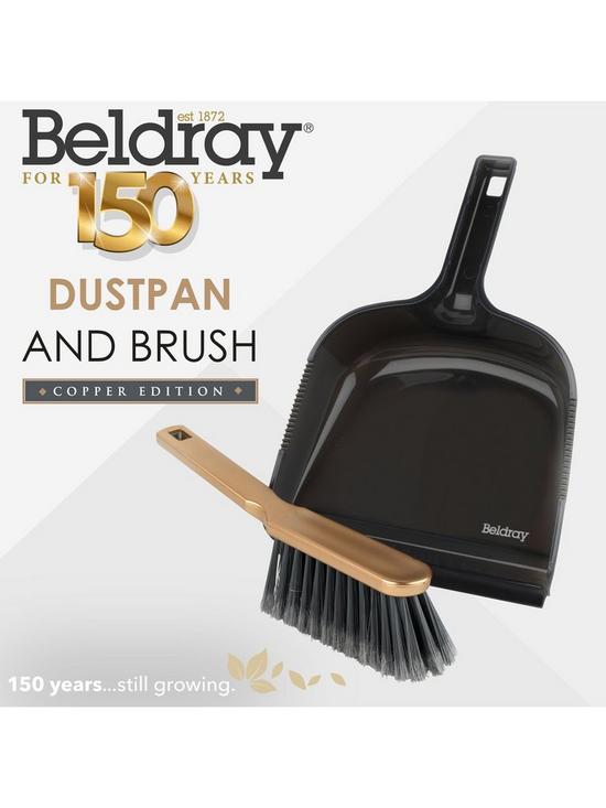 stillFront image of beldray-150-years-special-edition-dustpan-brush-set-copper